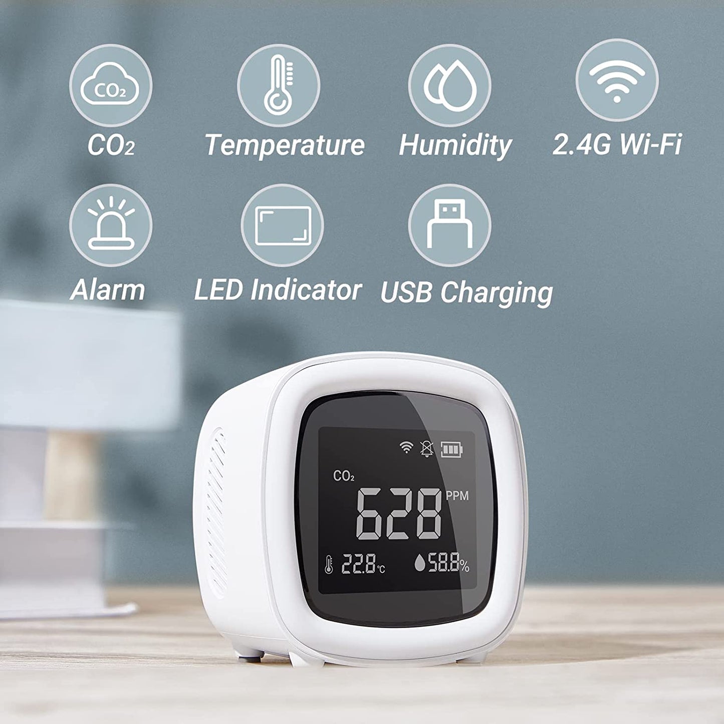 INKBIRD WiFi 3-in-1 Innen CO2-Detektor IAQM-068W | Brehn