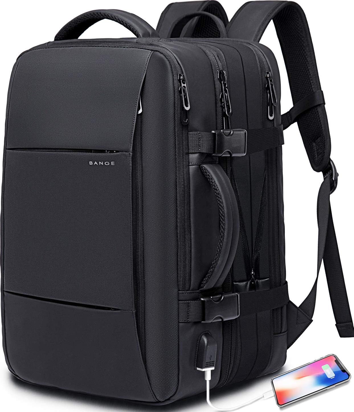 Erweiterbarer 26–45L wasserdichter Reisen-Rucksack mit Laptop-Fach & Duffle-Trage | Brehn