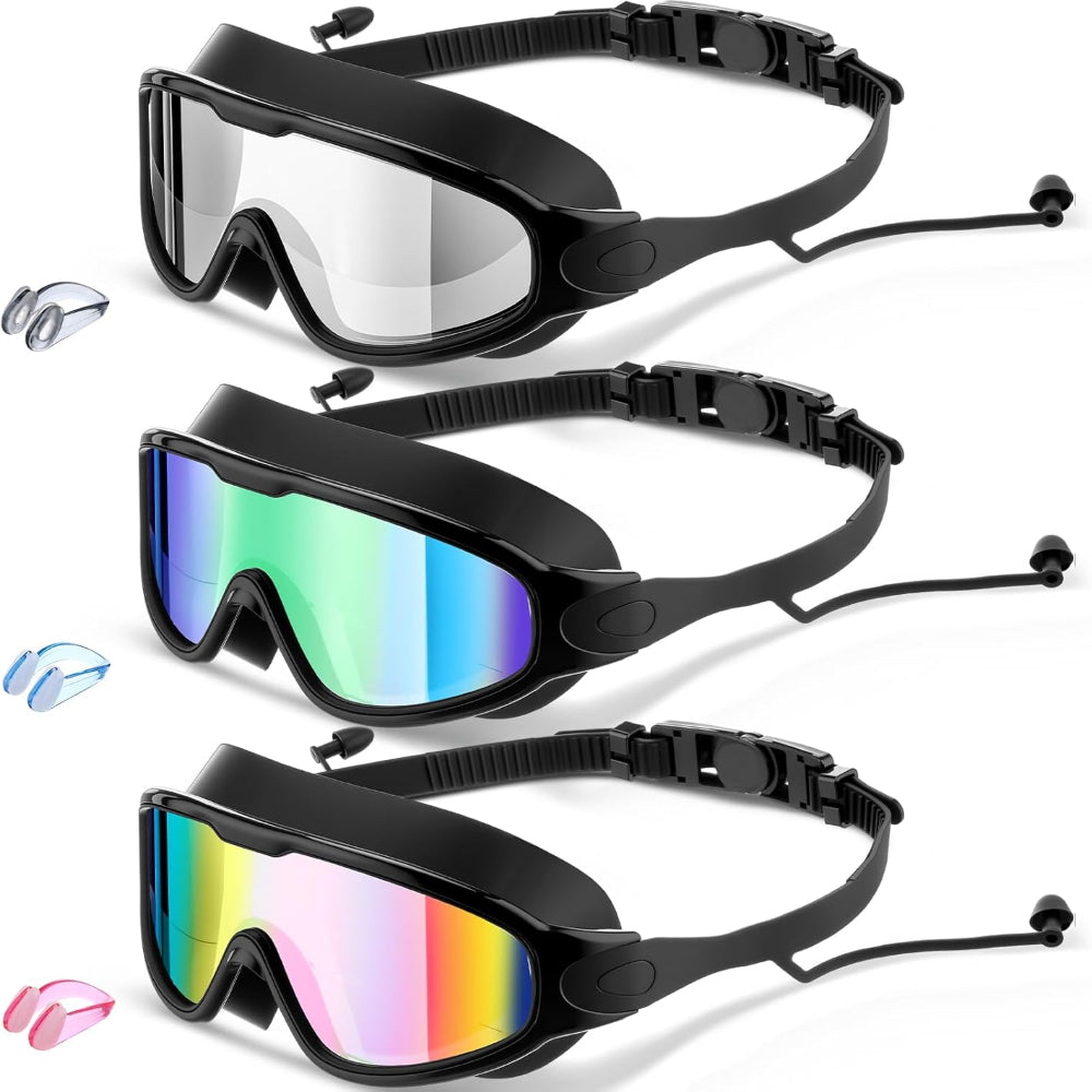 Schwimmbrille 3er-Set für Erwachsene & Kinder | Brehn