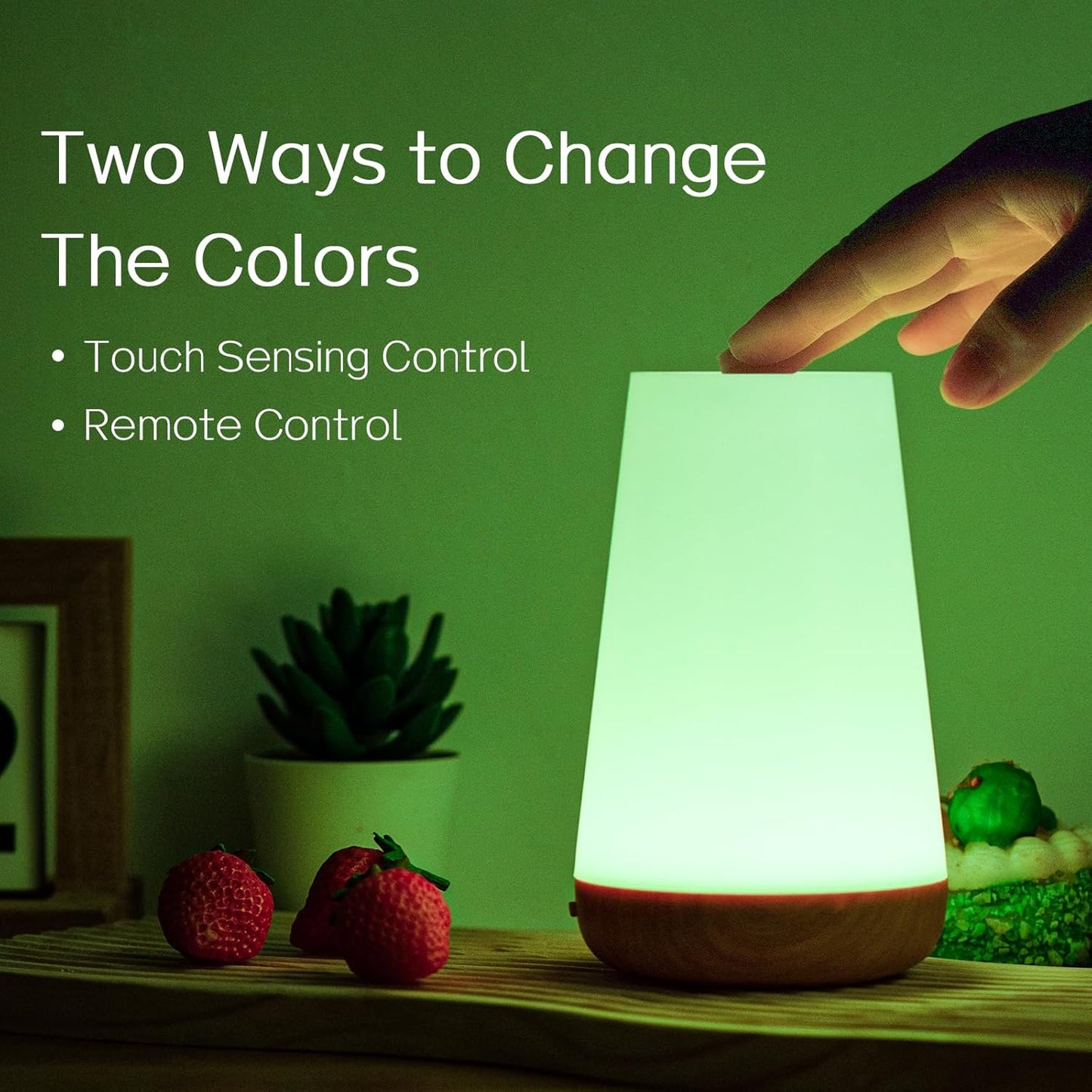 Brehn | Nachttischlampe, LED Touch Tischlampe, 13 RGB Farben wechselnd