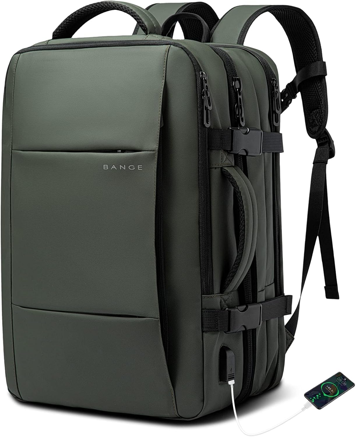 Erweiterbarer 26–45L wasserdichter Reisen-Rucksack mit Laptop-Fach & Duffle-Trage | Brehn