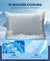 2er-Pack Premium Seiden Super Cooling Dunkelgraue Kissenbezüge – Extreme Q-Max 0.5 | Brehn