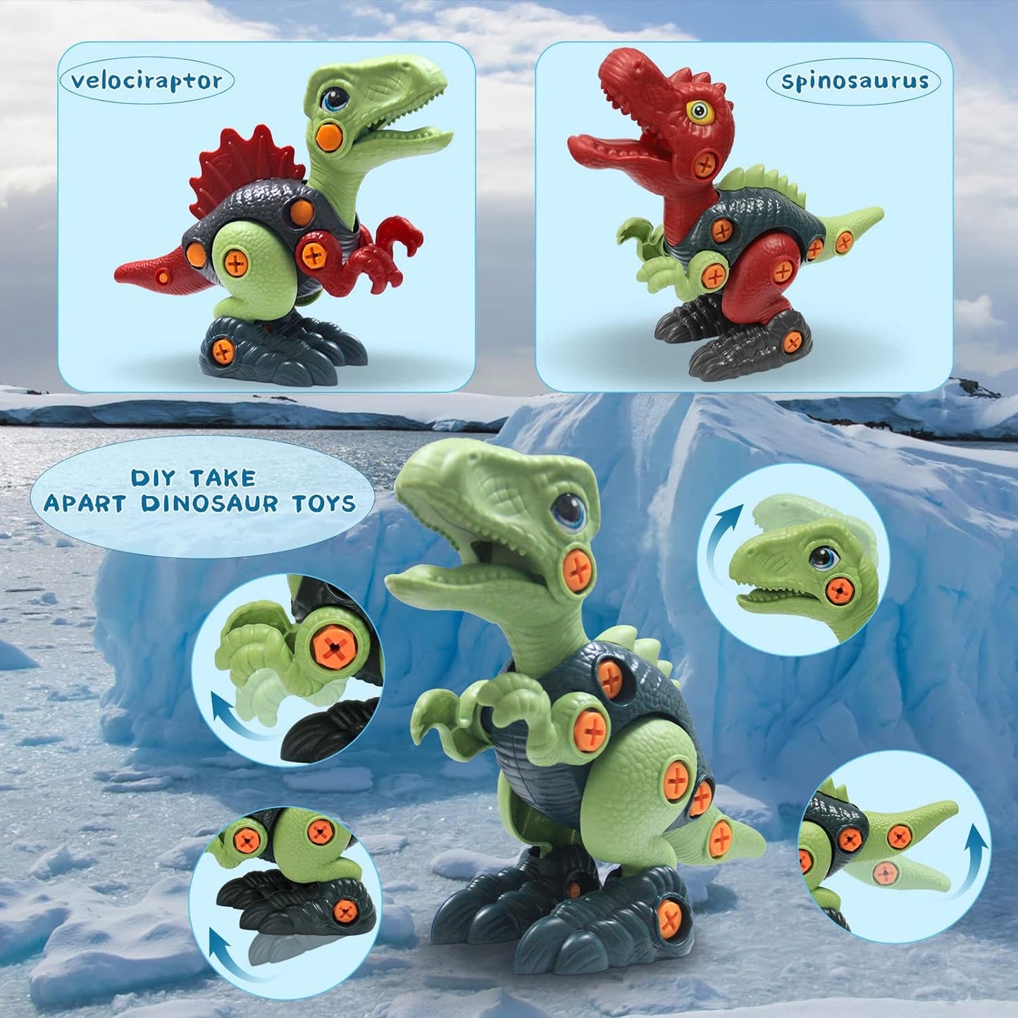 Brehn | Kreativer Schraubspaß – Dinosaurier Konstruktionsset