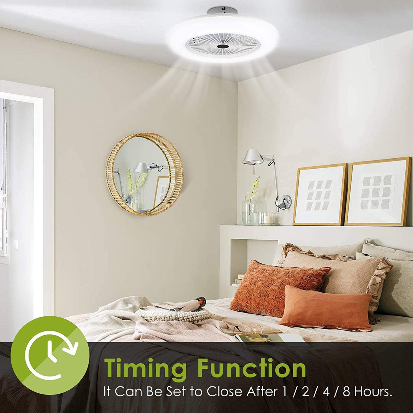 Deckenventilator mit Beleuchtung 80W mit Fernbedienung | Brehn