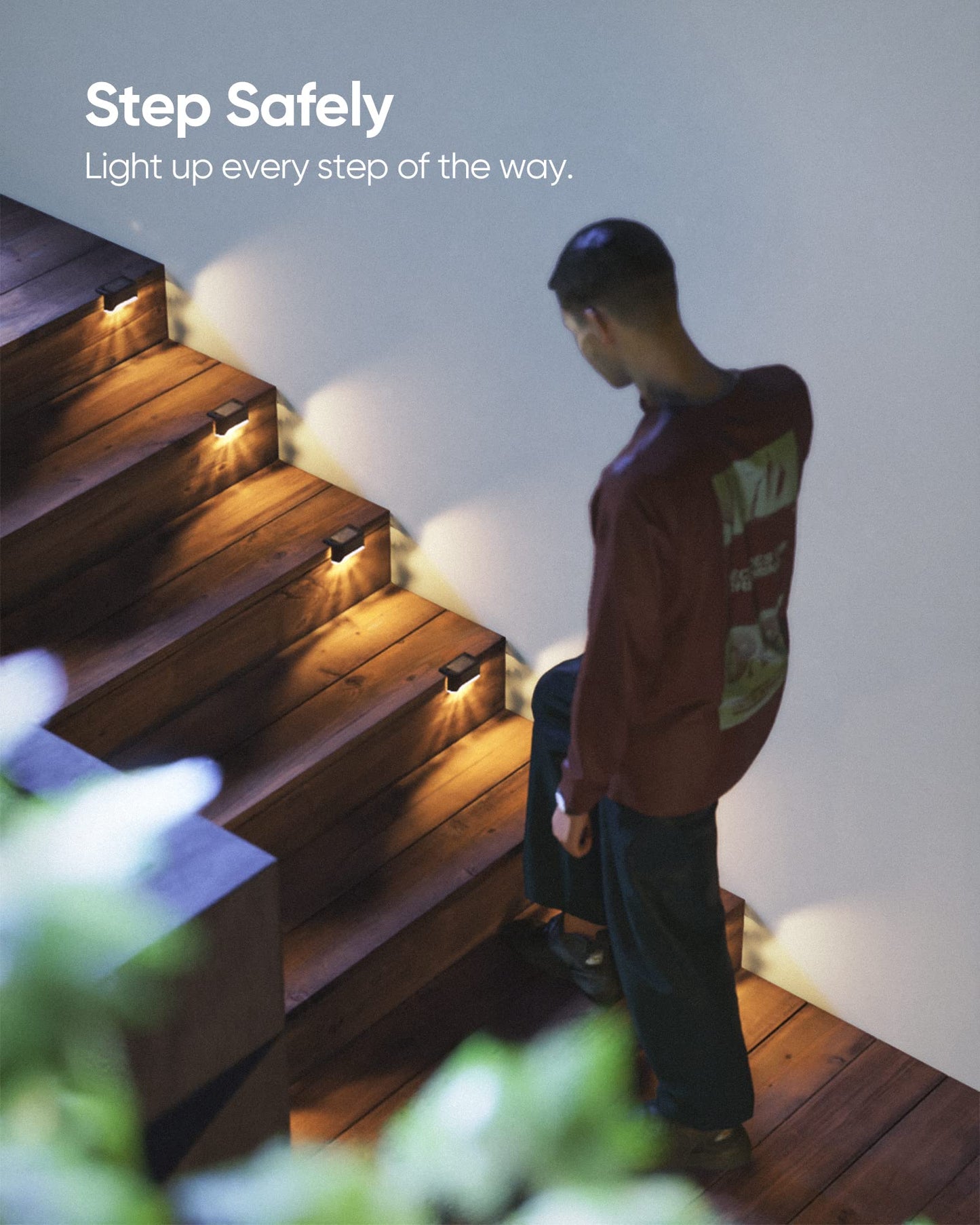 Brehn | 16er Pack Solar Deck Licht - Wetterfestes LED Zaunlicht für Garten, Terrasse, Treppen, Schwarz