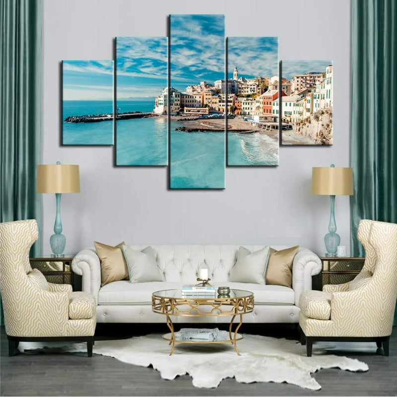Mittelmeer-Seite 5-teiliges Canvas
