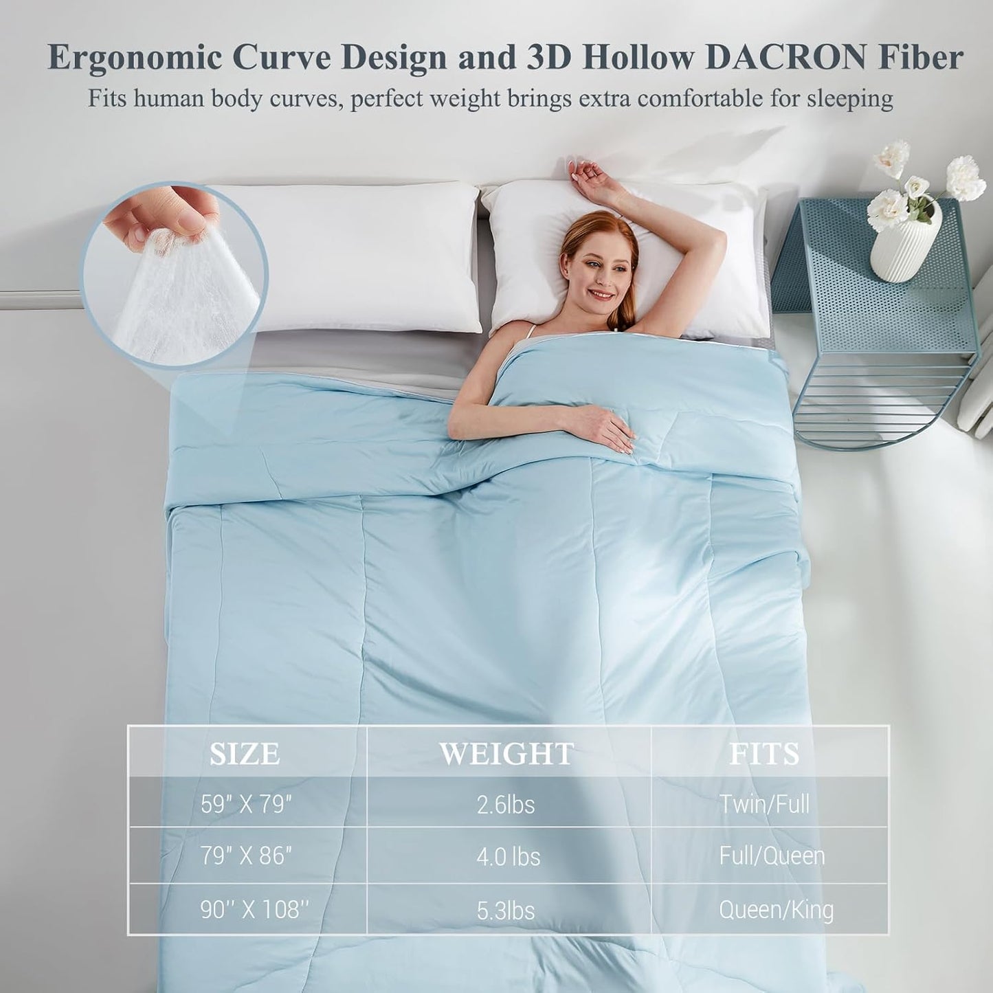 Ultra Soft Cloudy 3D Kühlkomforter Extreme Q Max 0.5-Blau & Grau | Brehn
