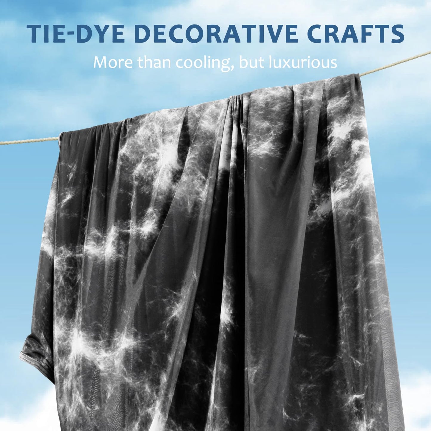 Tie-Dye-Kühldecke – Q-Max 0.5+ Doppel-Layer Doppelseitige Kühlberührung Decke für angenehme Sommernächte - Grau | Brehn
