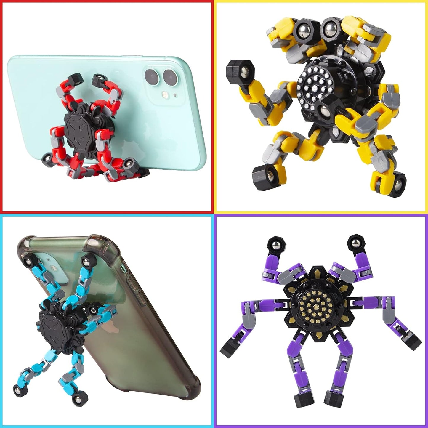 Brehn | Transformierbarer Fidget Spinner 4 Stk