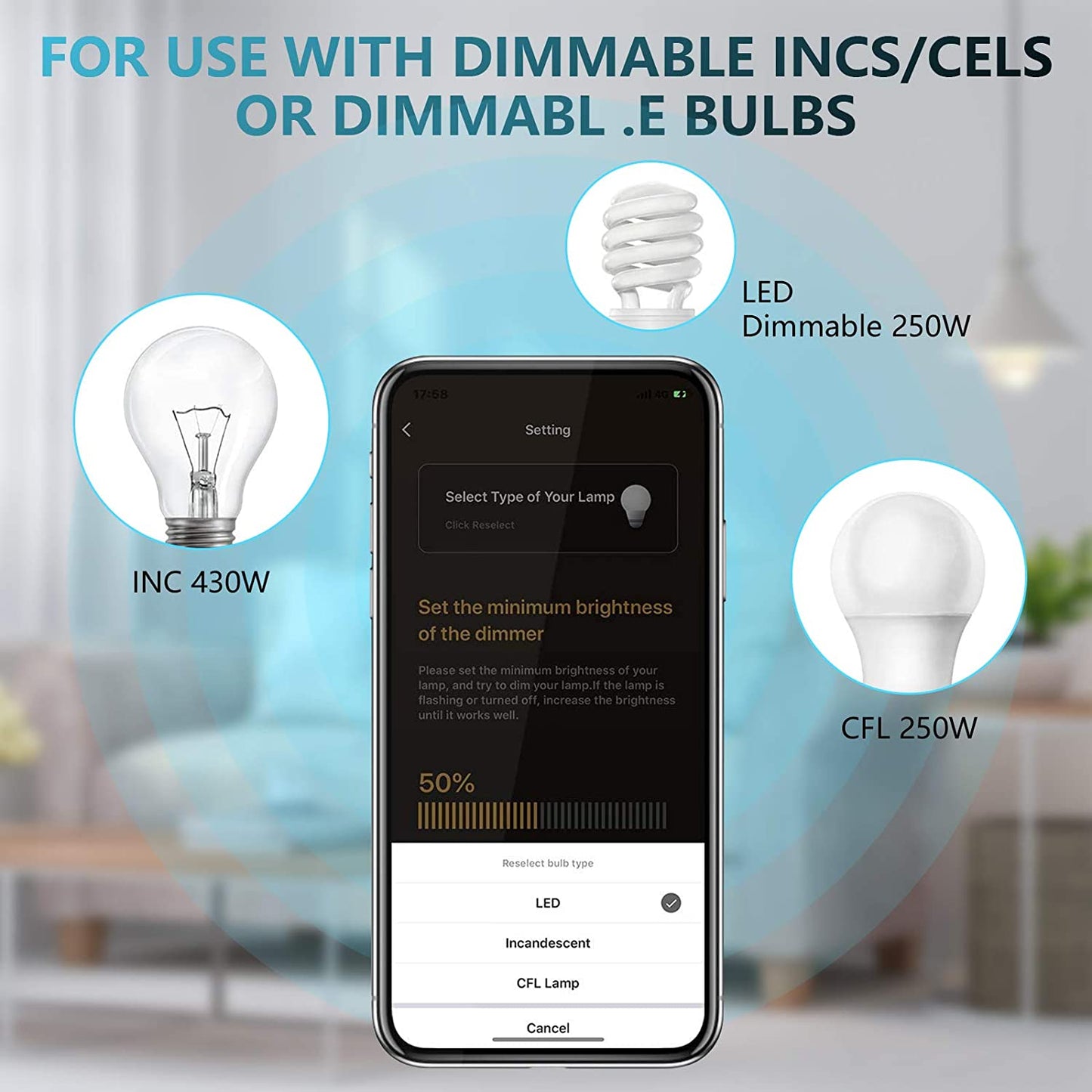 Smart Dimmer Dimmschalter Berühren mit Fernbedienung | Brehn