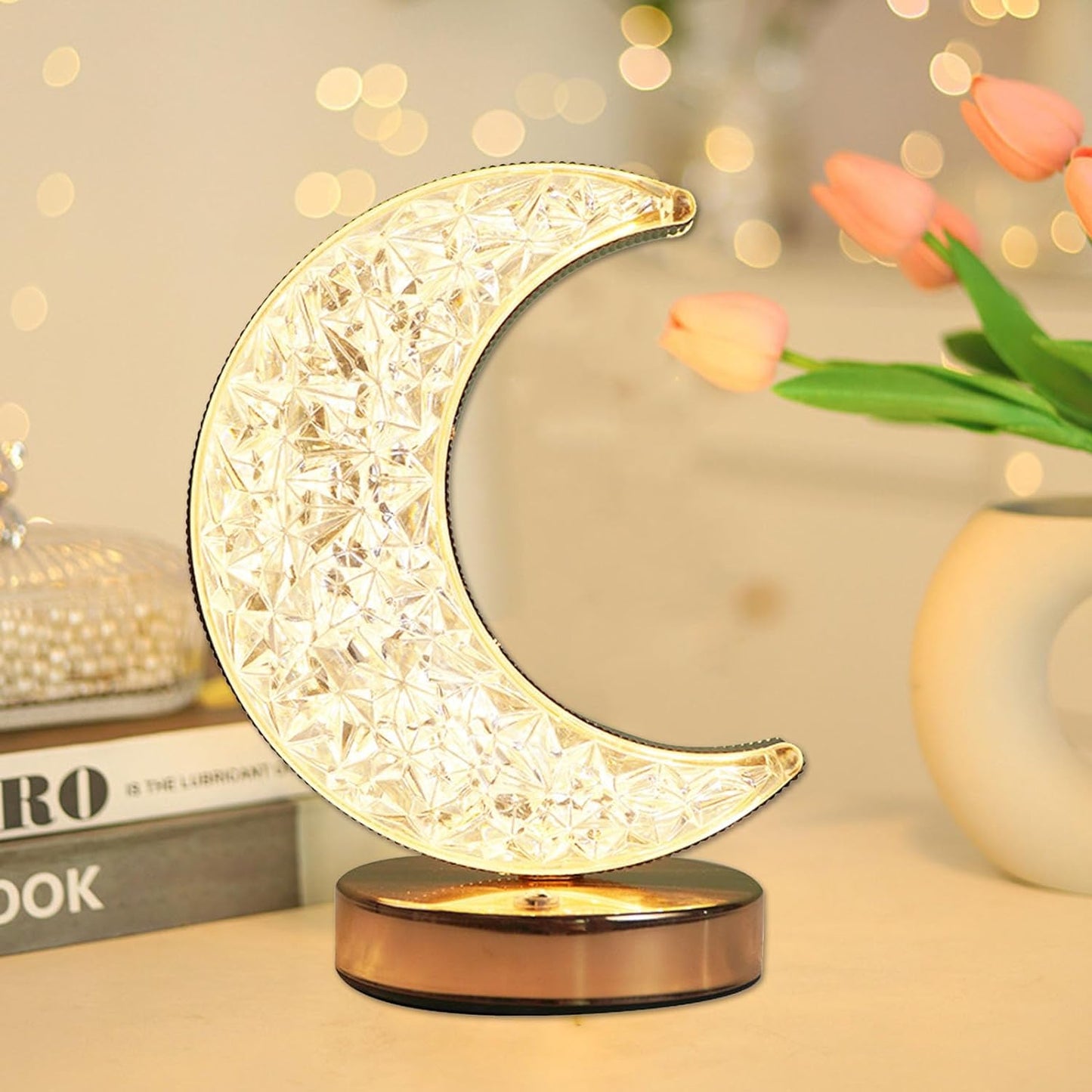Halbmond Kristall Lampe | Brehn