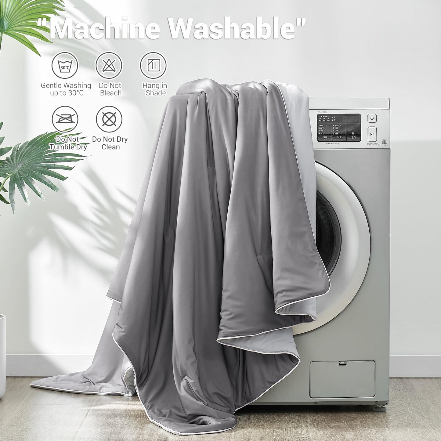 Kühlende Komfortdecke Q-Max > 0,5, Atmungsaktiv & Weich, Gradation Grau | Brehn