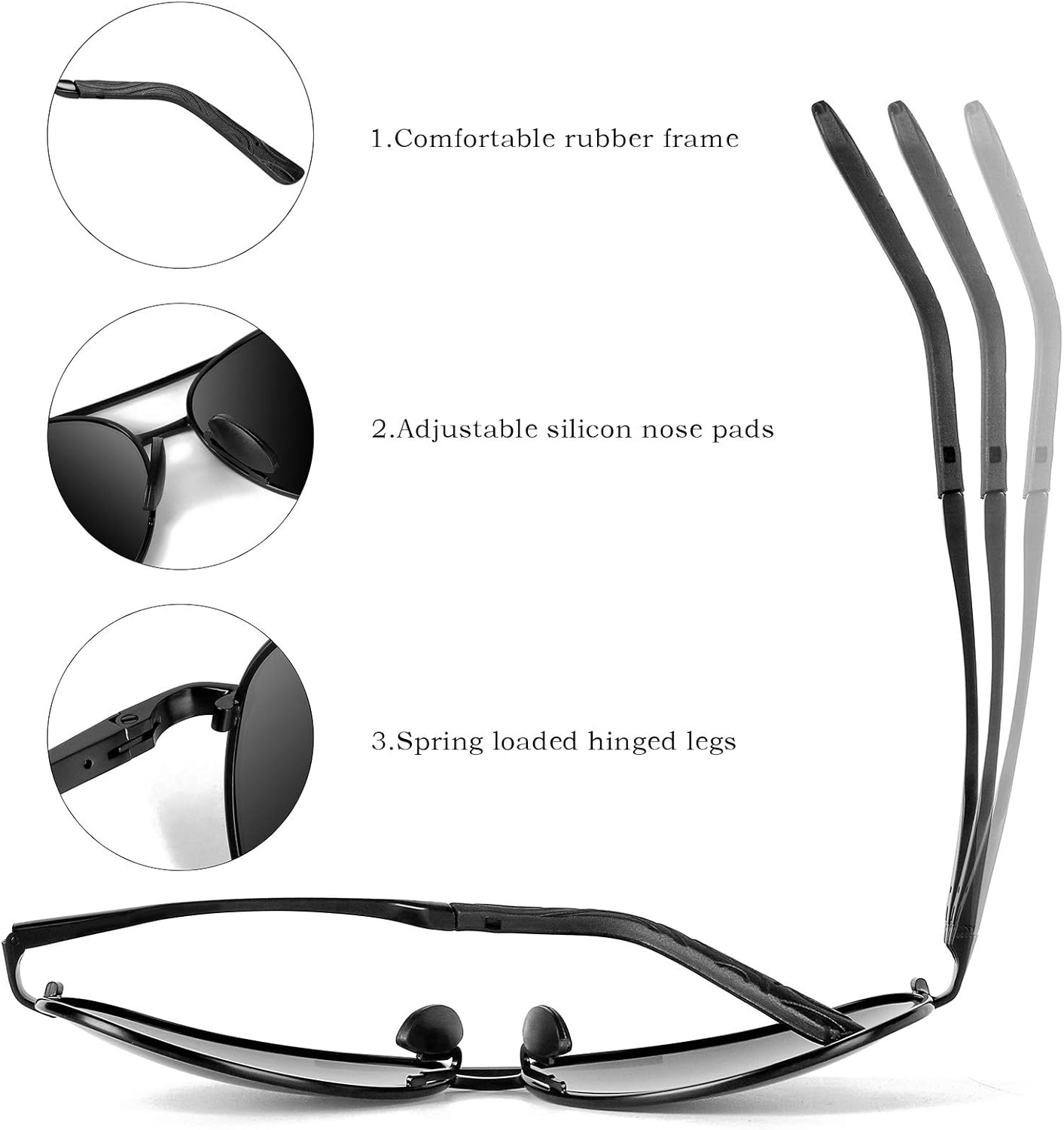 Premium polarisierte Aviator-Sonnenbrille - Joey | Brehn