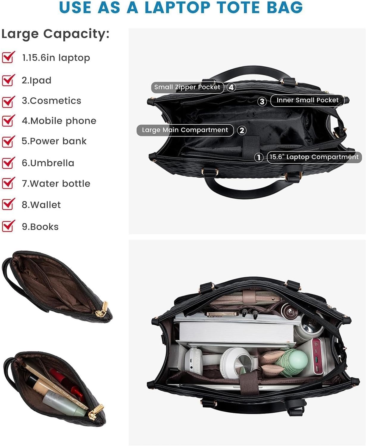 2-in-1 Isolierter Lunch- & Laptop-Tragetasche für Arbeit & Reisen | Brehn