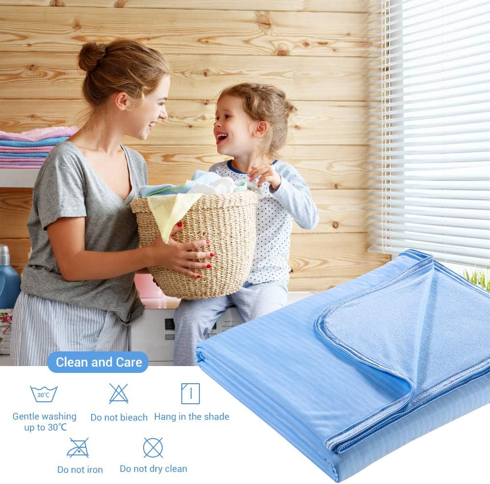 Cool Fiber Q-Max 0.4 Doppelseitige Eis-Seiden-Kühldecke – See blau | Brehn