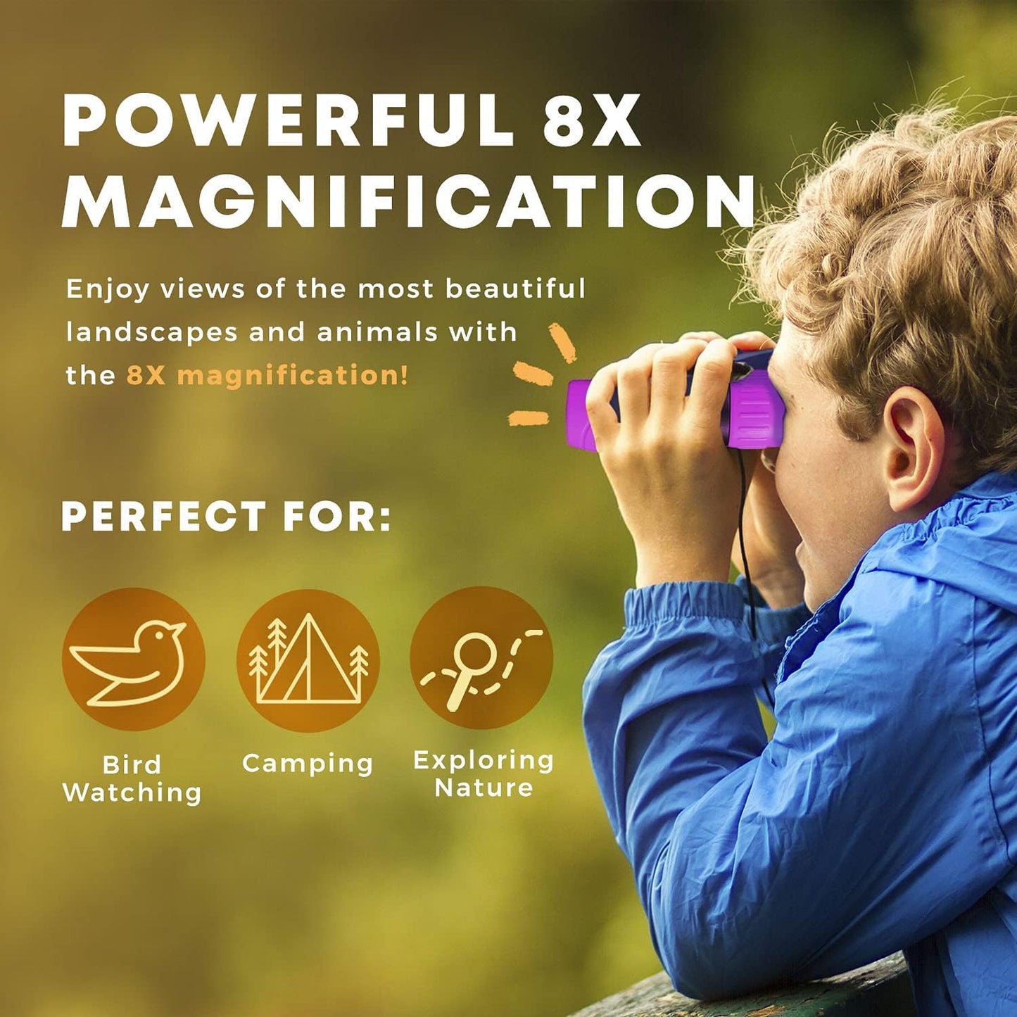 Brehn | Fernglas für Kinder Leichtgewichtiges Outdoor-Abenteuer