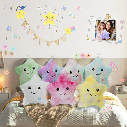 Brehn | Leuchtendes LED-Stern-Kuschelkissen für Kinder