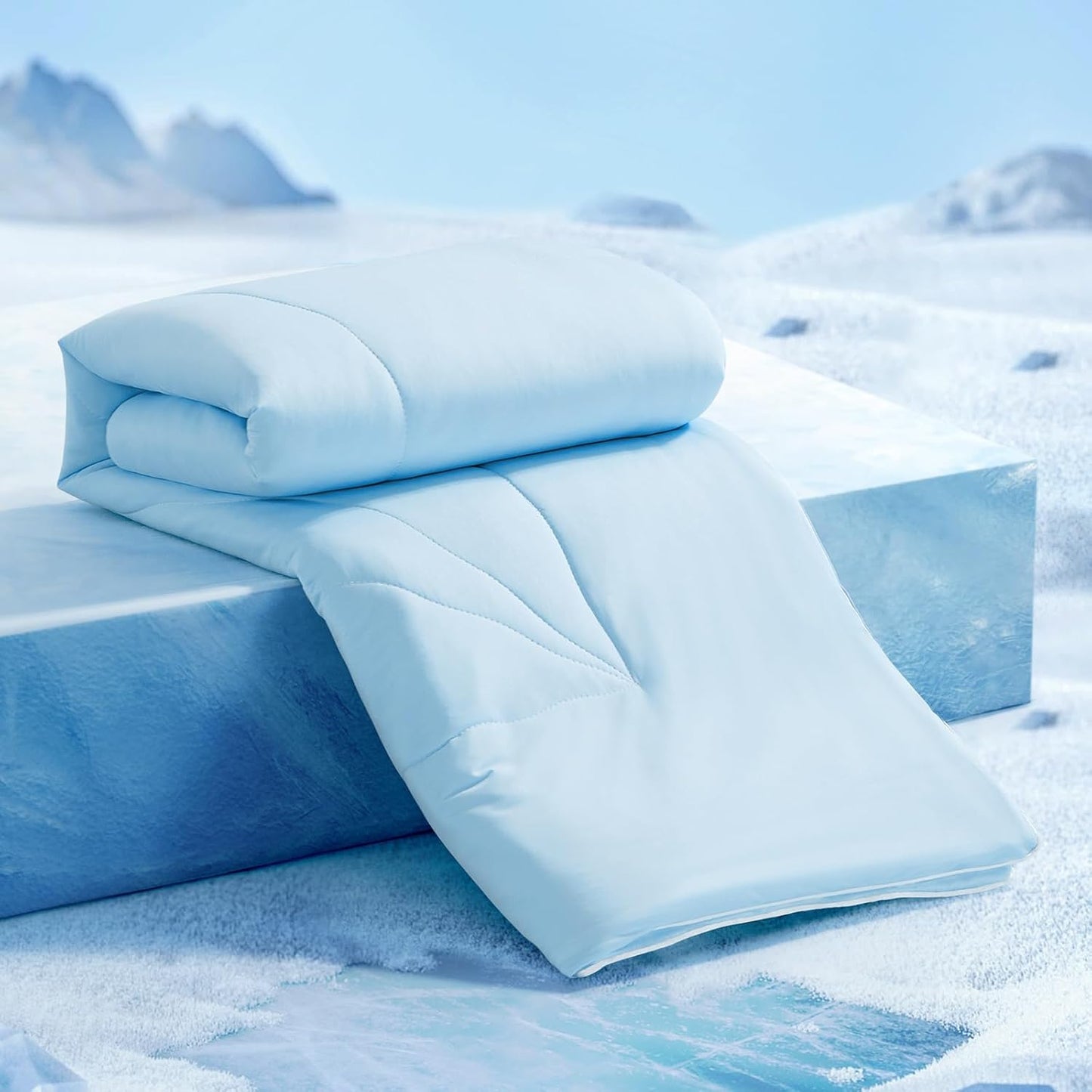 Ultra Soft Cloudy 3D Kühlkomforter Extreme Q Max 0.5-Blau & Grau | Brehn