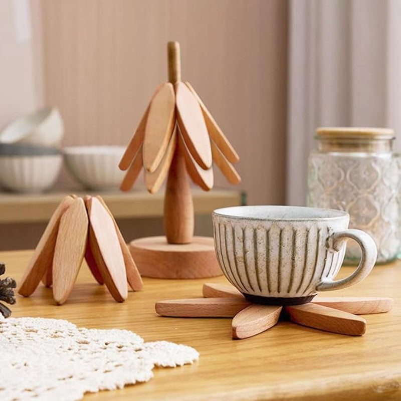 Brehn | Holz Baum Untersetzer Set