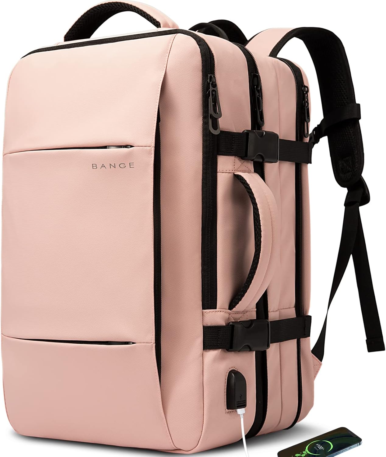 Erweiterbarer 26–45L wasserdichter Reisen-Rucksack mit Laptop-Fach & Duffle-Trage | Brehn