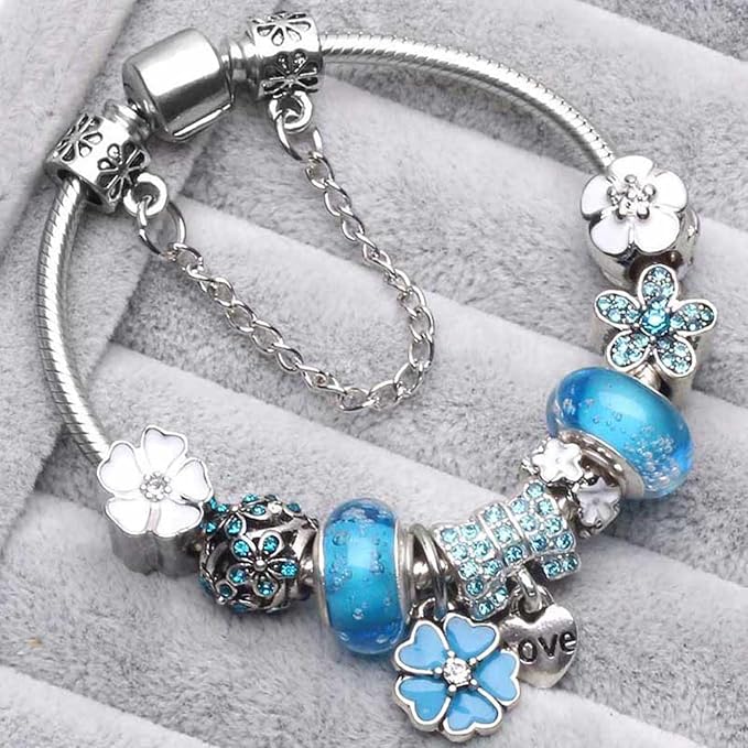 Charm-Armband mit floralem Muster – Elegantes Geschenk