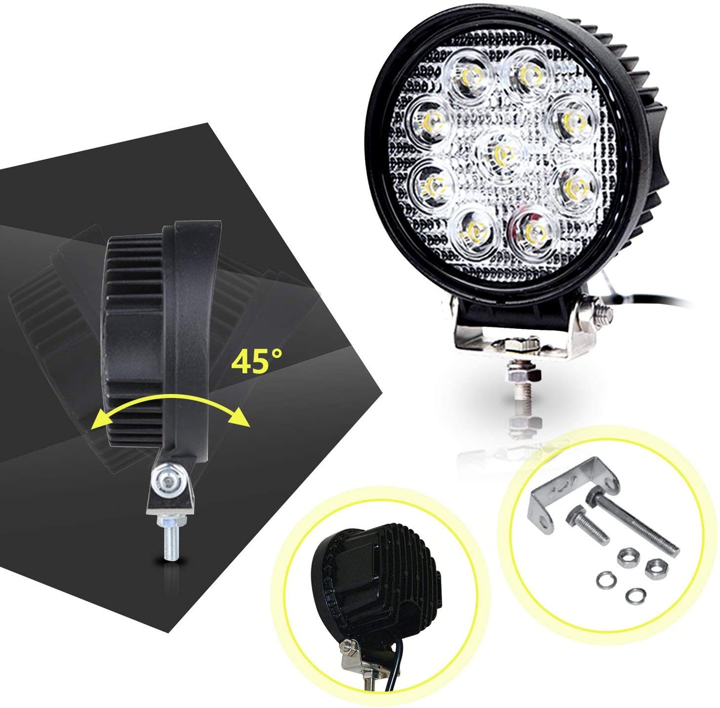 LED Arbeitsscheinwerfer 6X 27W Scheinwerfer | Brehn