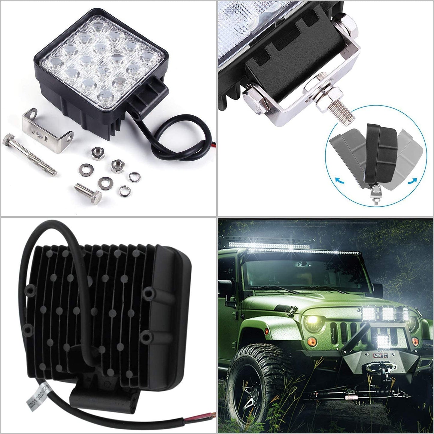 LED Arbeitsscheinwerfer 48W IP67 Rückfahrscheinwerfer 2X-10X | Brehn