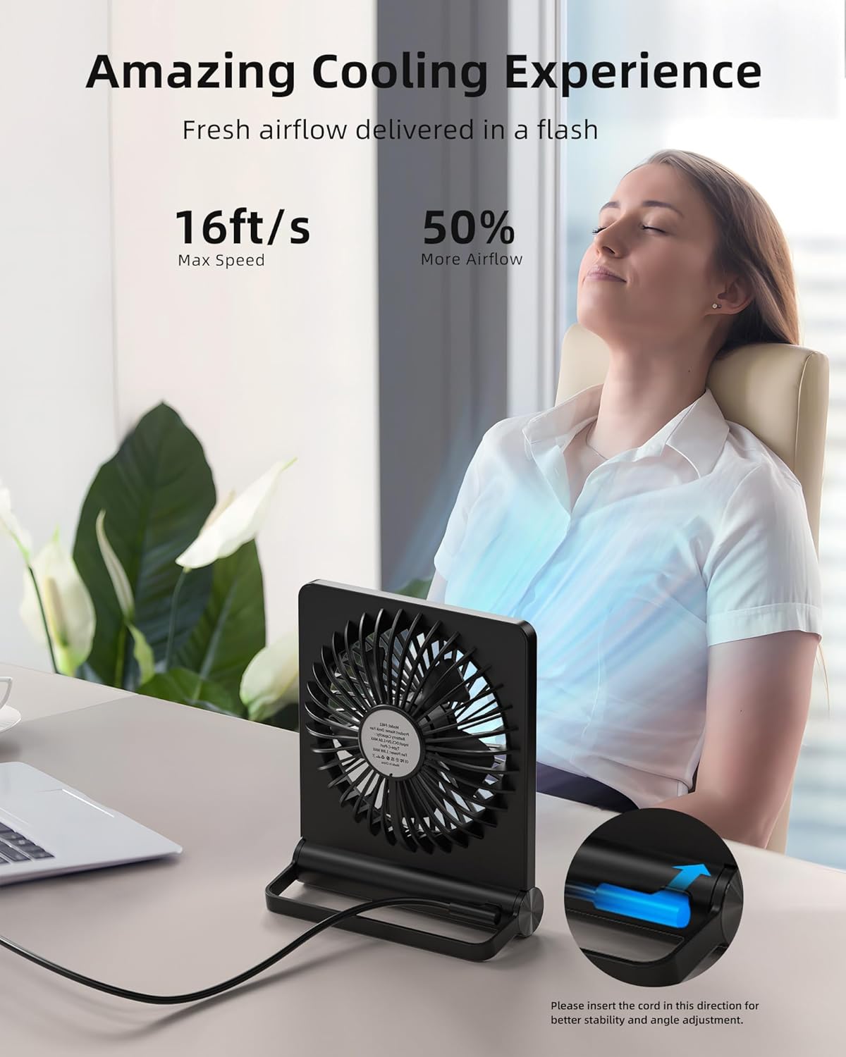 Ultra leiser kleiner Schreibtischventilator | Brehn