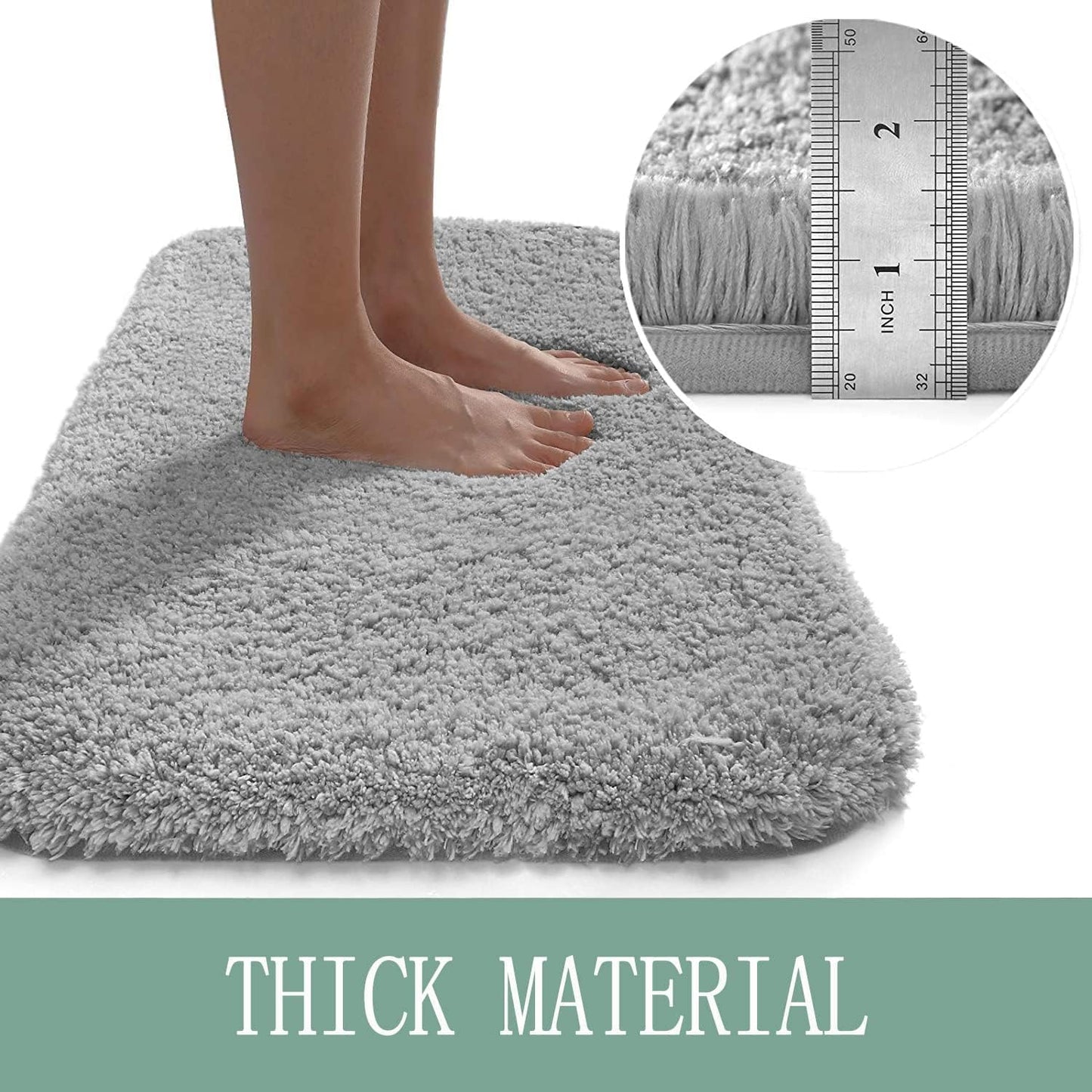 Dicke Mikrofaser-Badematte – weich, saugfähig, rutschfest – perfekt für Badezimmer und Schlafzimmer