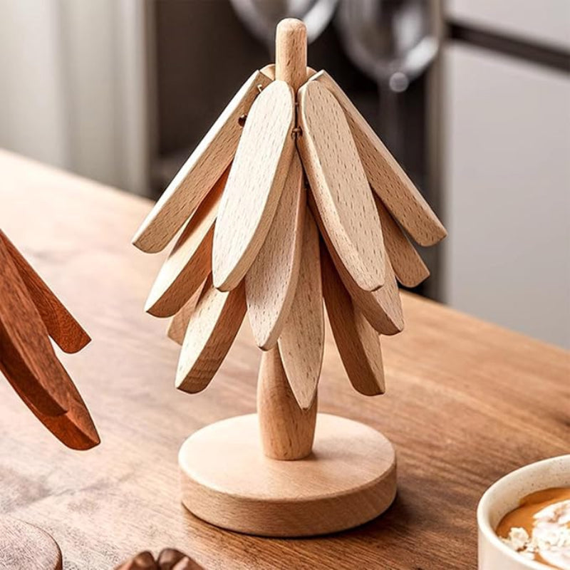 Brehn | Holz Baum Untersetzer Set