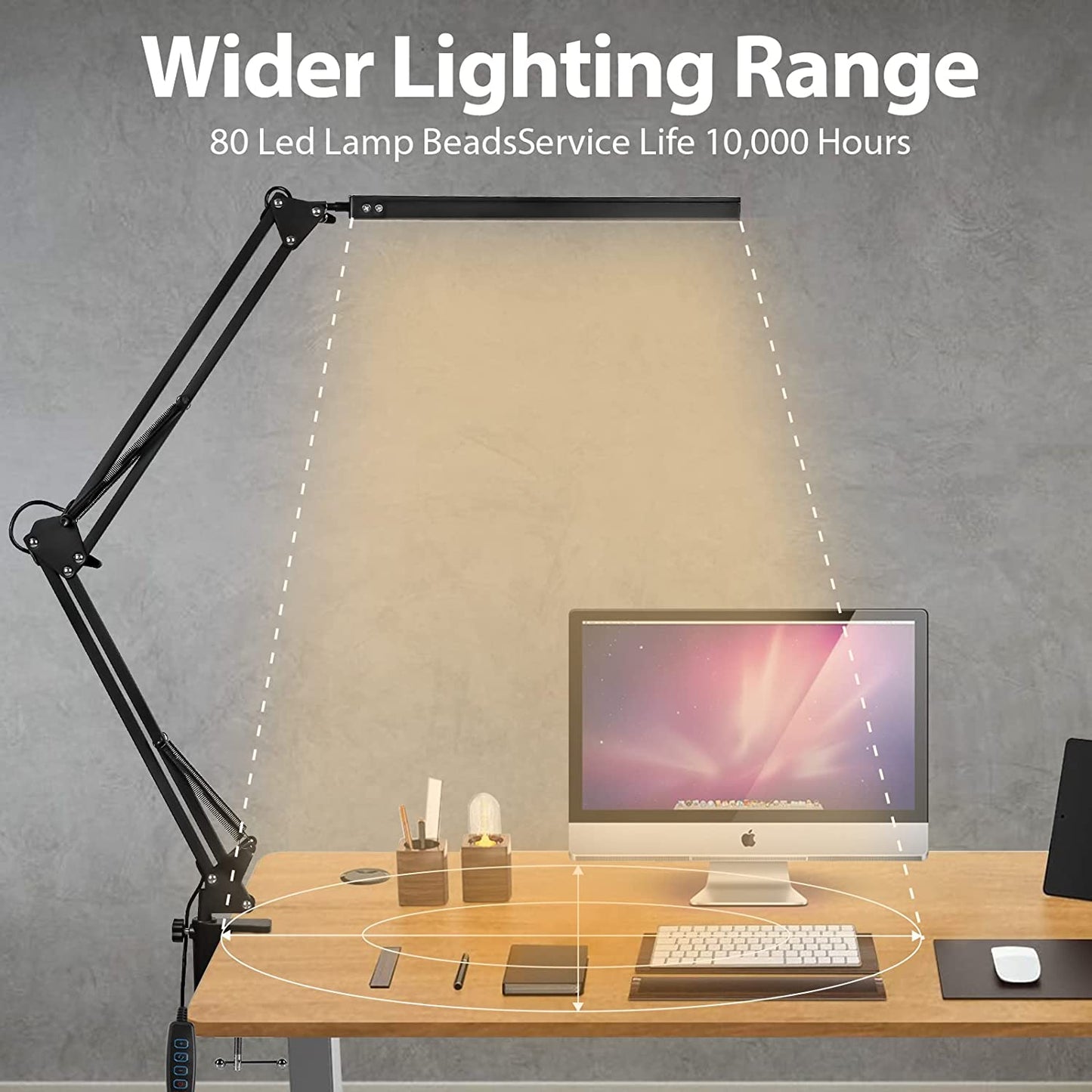 LED Schreibtischlampe Klemmleuchte Dimmbar 10W | Brehn