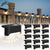 Brehn | 16er Pack Solar Deck Licht - Wetterfestes LED Zaunlicht für Garten, Terrasse, Treppen, Schwarz