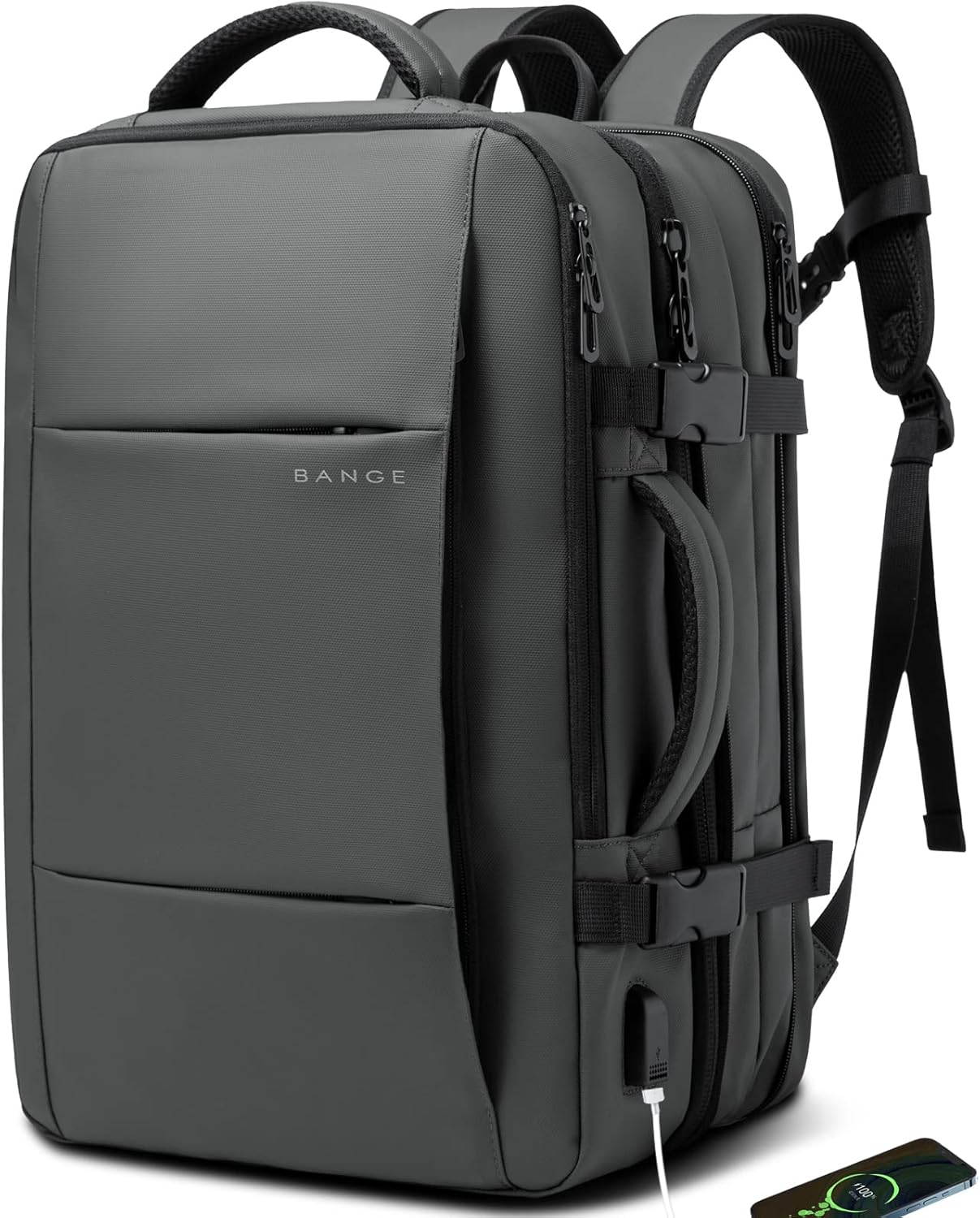 Erweiterbarer 26–45L wasserdichter Reisen-Rucksack mit Laptop-Fach & Duffle-Trage | Brehn