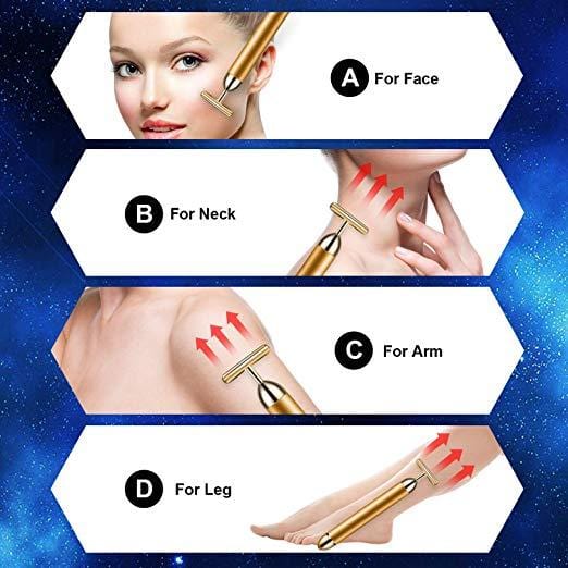 Gesicht T-Bar Gold-Massager | Brehn