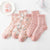 5 Paar Vintage Blumen Stickerei Socken