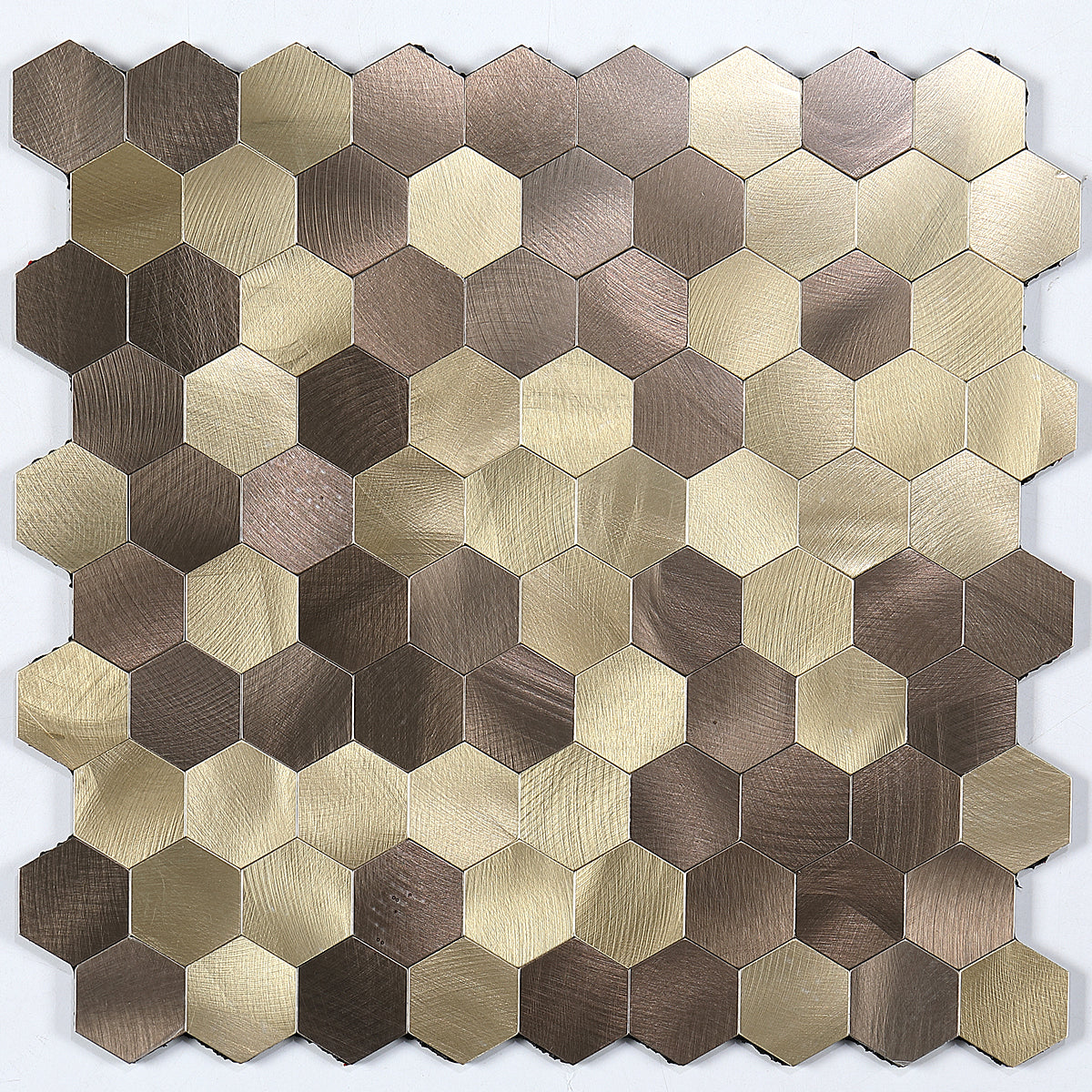 Modern Tile-Abziehen & Aufkleben Metall Mosaik Fliese Hexagon Abziehen & Aufkleben U-Bahn Fliese