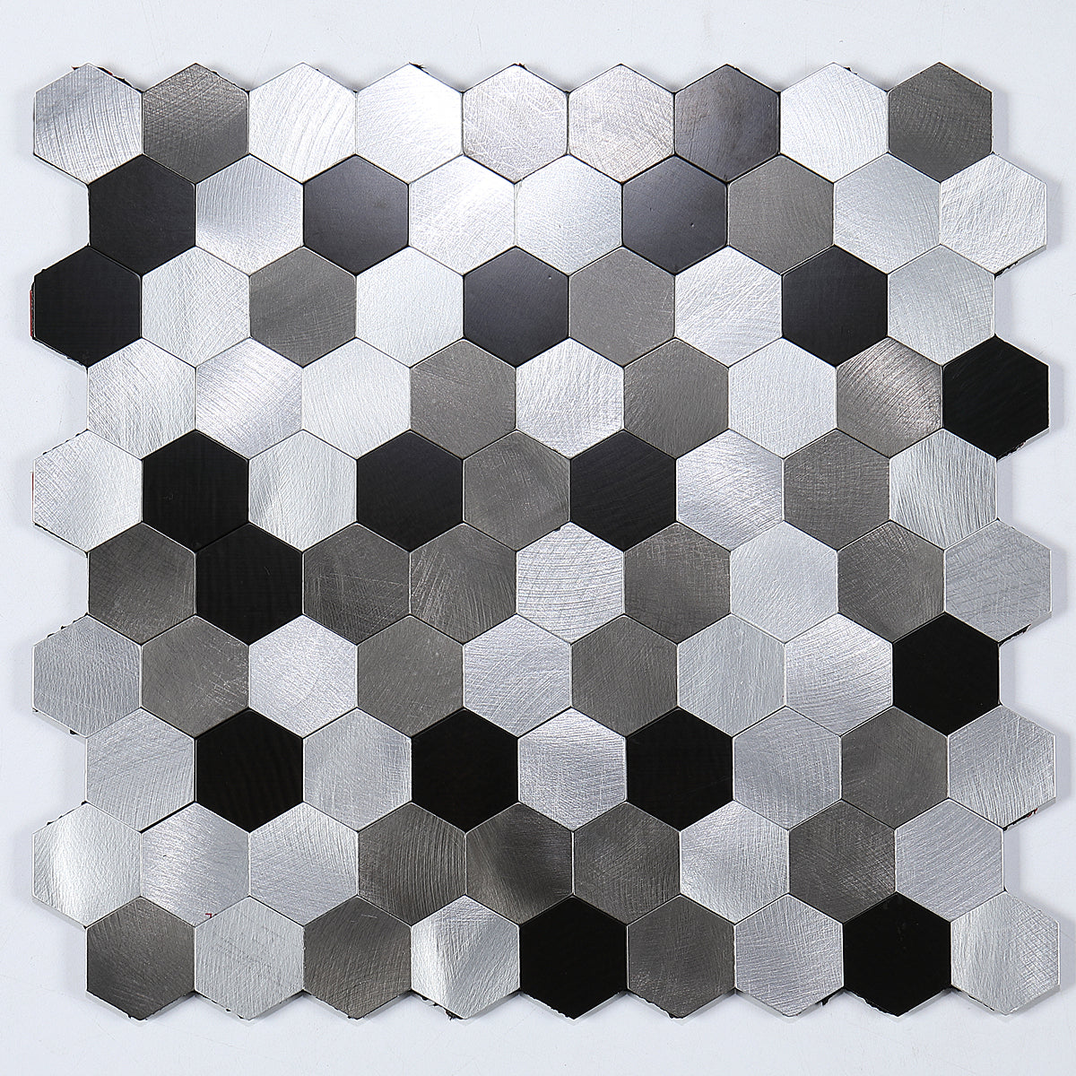 Modern Tile-Abziehen & Aufkleben Metall Mosaik Fliese Hexagon Abziehen & Aufkleben U-Bahn Fliese