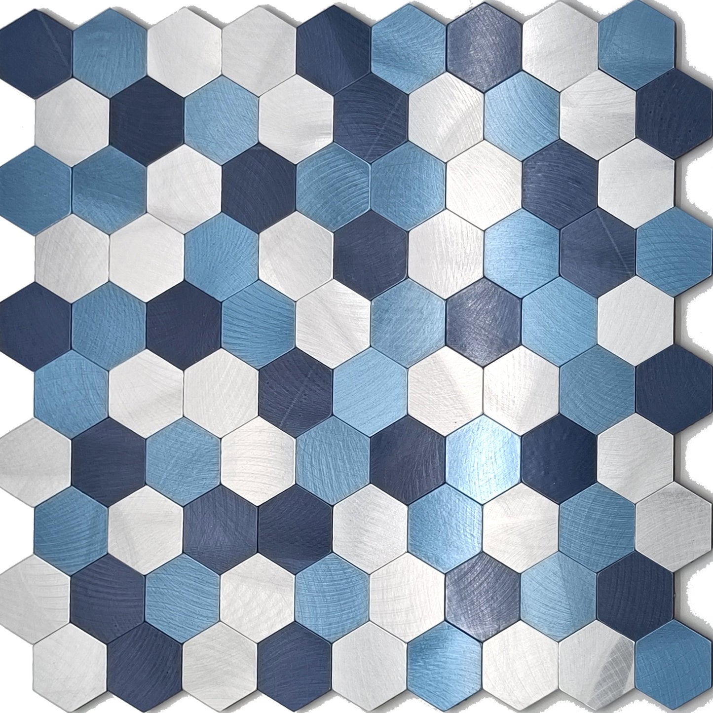 Modern Tile-Abziehen & Aufkleben Metall Mosaik Fliese Hexagon Abziehen & Aufkleben U-Bahn Fliese