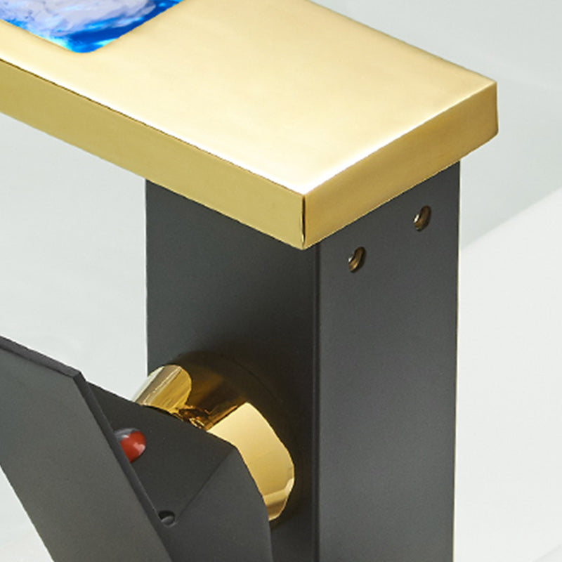 Brehn | Moderner Wasserfallauslauf Waschbeckenarmatur mit LED Messing Waschbeckenarmatur
