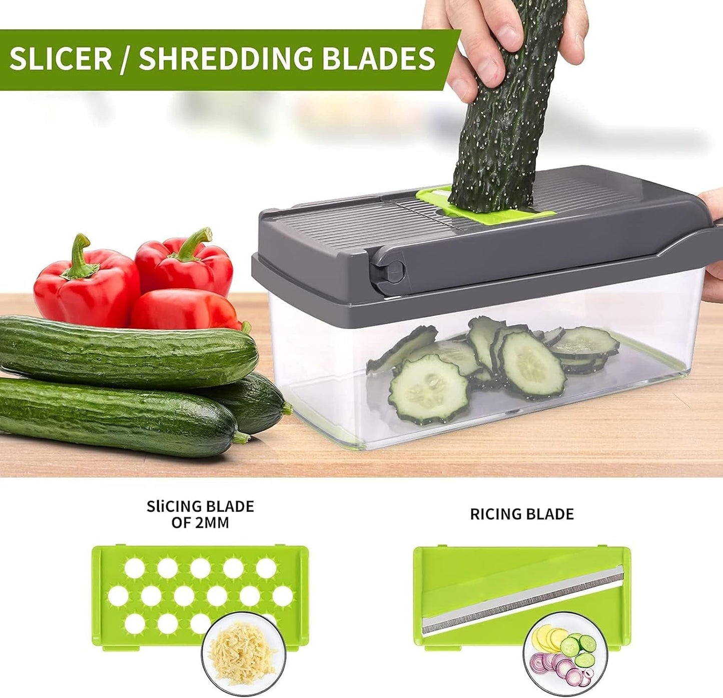 13-in-1 Gemüseschneider | Schneller beim Kochen