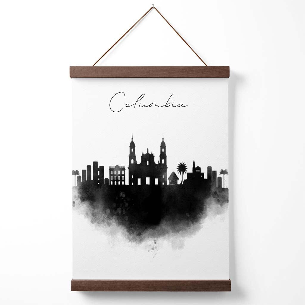 Columbia-Aquarell-Skyline-Stadtposter mit Aufhänger