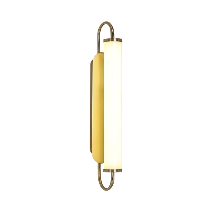 Arc Rechteck Metall Wand Sconce Post-Moderne LED Gold Wandmontage Leuchte mit Röhren-Acrylschirm | Brehn