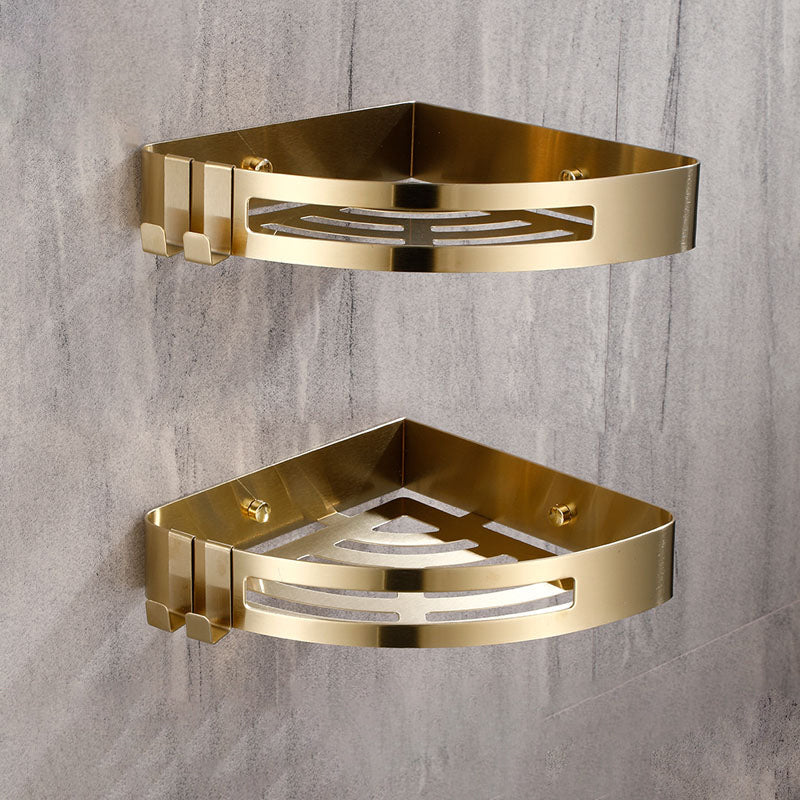 Brehn | Modern Gold/Silver 3-teiliges Badezimmer-Zubehörset, Bade-Regal