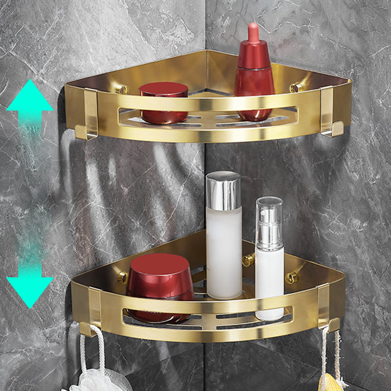 Brehn | Modern Gold/Silver 3-teiliges Badezimmer-Zubehörset, Bade-Regal