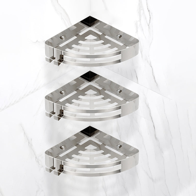 Brehn | Modern Gold/Silver 3-teiliges Badezimmer-Zubehörset, Bade-Regal