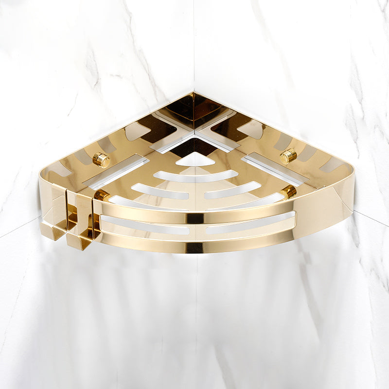 Brehn | Modern Gold/Silver 3-teiliges Badezimmer-Zubehörset, Bade-Regal
