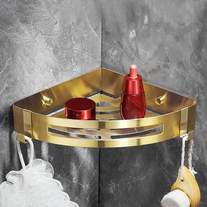 Brehn | Modern Gold/Silver 3-teiliges Badezimmer-Zubehörset, Bade-Regal