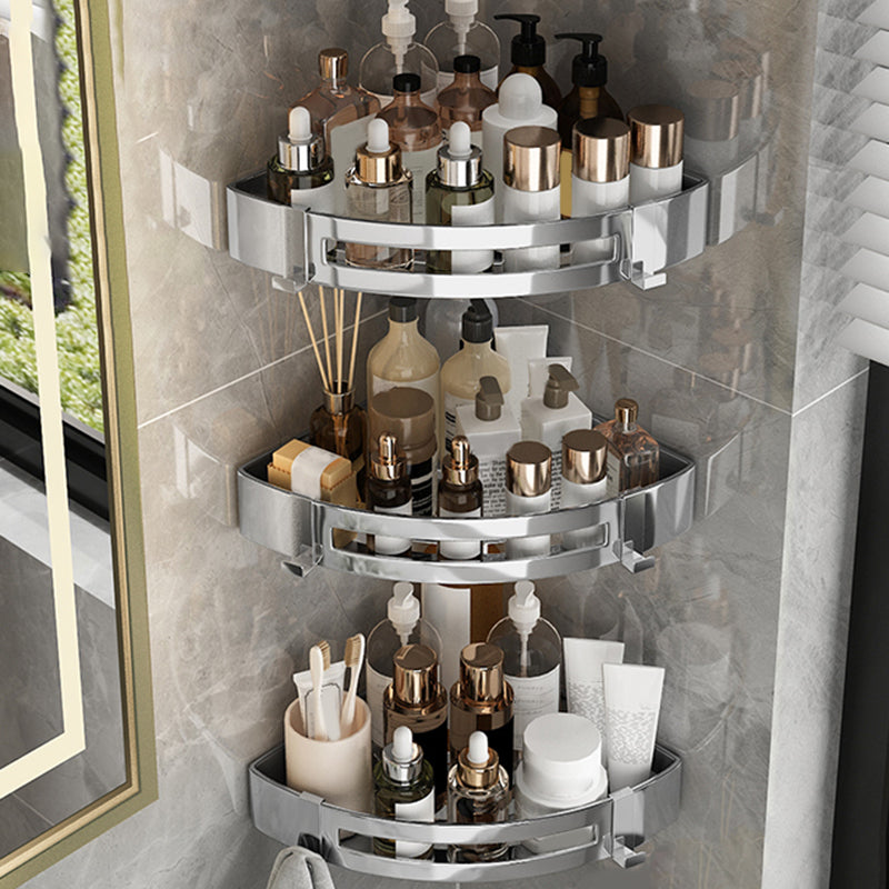 Brehn | Modern Gold/Silver 3-teiliges Badezimmer-Zubehörset, Bade-Regal
