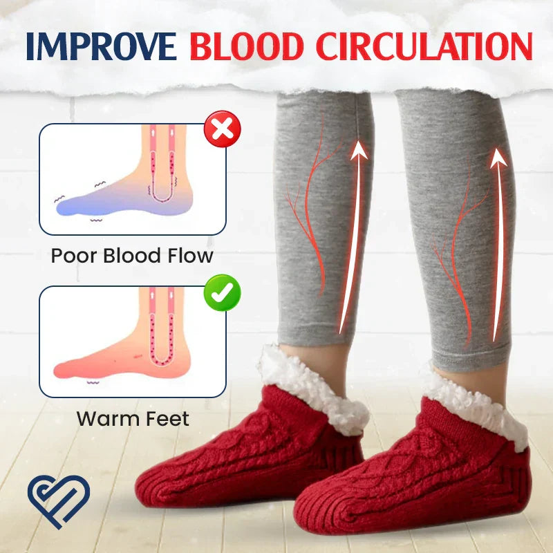 Brehn | Fleecegefütterte rutschfeste Thermosocken