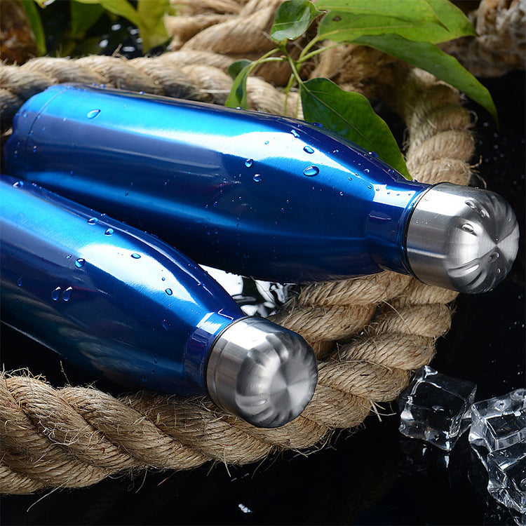 Damen Isolierte Edelstahl-Trinkflasche mit Holzoptik Brehn